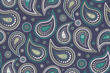 Striped Indian cucumber as background springtime. Curly swatch at medallion fabric. Botanical paisley variation royalty.