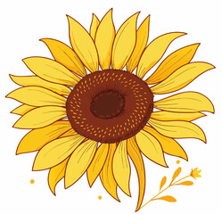 bright yellow sunflower design decorations

