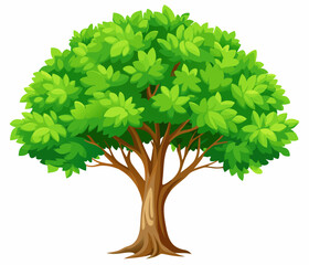 Tree on white background vector
