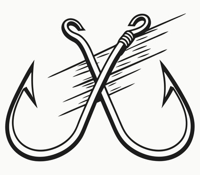 recommend clip art: two crossed fishing hook vector
                    
                    