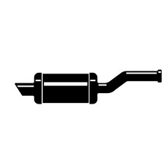 Car Exhaust Pipe Emissions Silhouette Icon Illustration