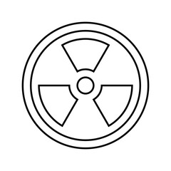 energy nuclear line icon vector. energy nuclear sign. isolated contour symbol black illustration