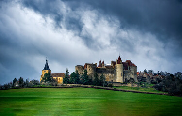 old castle in the evening