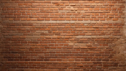 Naklejka premium Brown brick wall, masonry pattern of painted stone and concrete