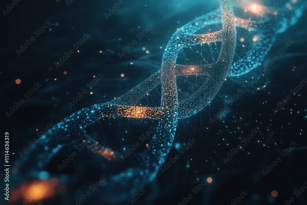 Aufkleber abstract representation of a dna double helix