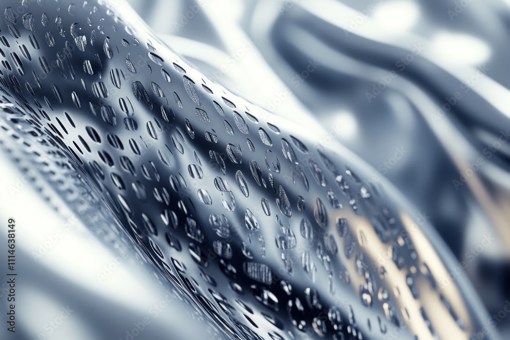 Poster Abstract Metallic Surface With Perforated Pattern