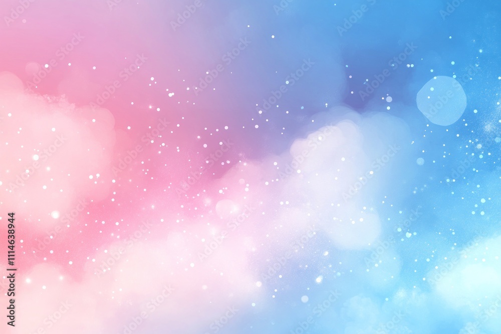 Aufkleber pastel cloudscape with sparkling celestial dust