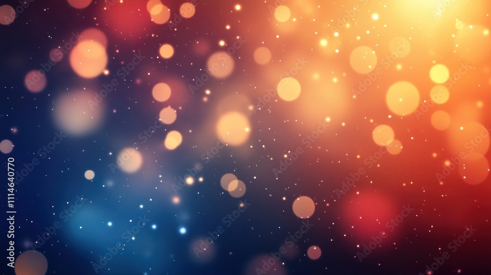 Aufkleber abstract festive bokeh background with warm and cool colors