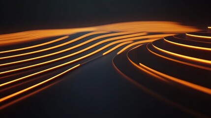 Fototapeta premium Abstract Orange Glowing Lines Curve Design