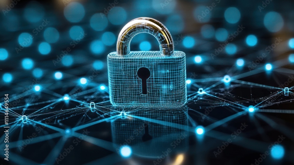 Poster digital padlock secured network data protection