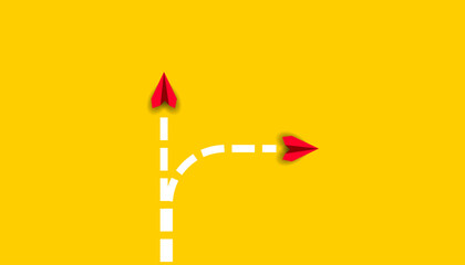 Old way and New way. Change management business idea concept.