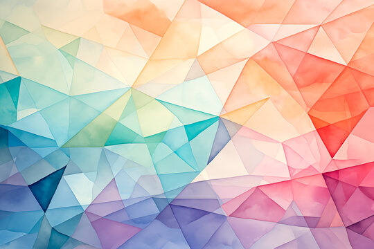 Intricate geometric dance of pastel patterns and wellness themes - Generative AI