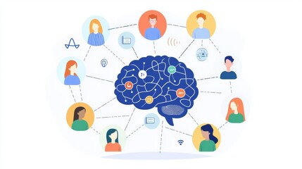 Conceptual illustration of social connections.