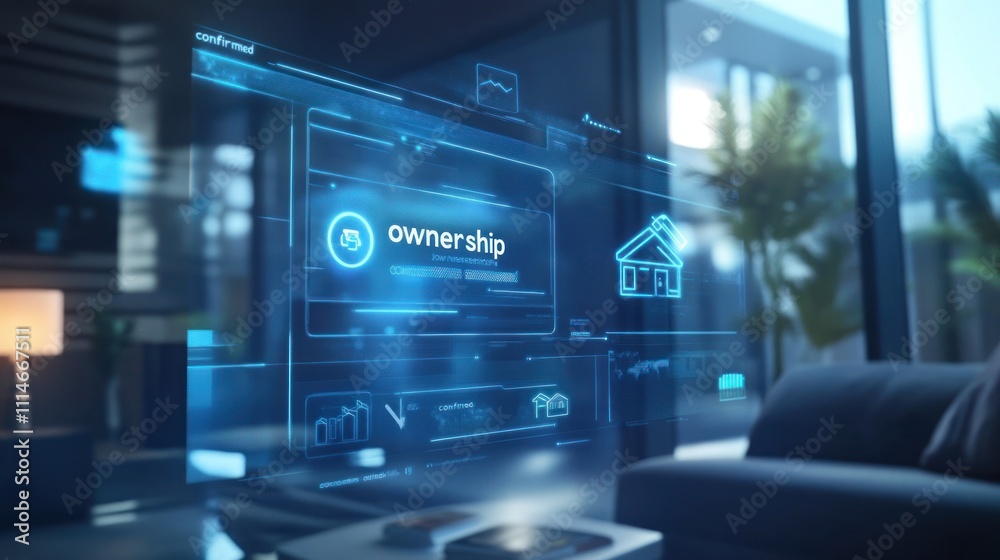 Poster Digital Home Ownership Confirmation Interface Display
