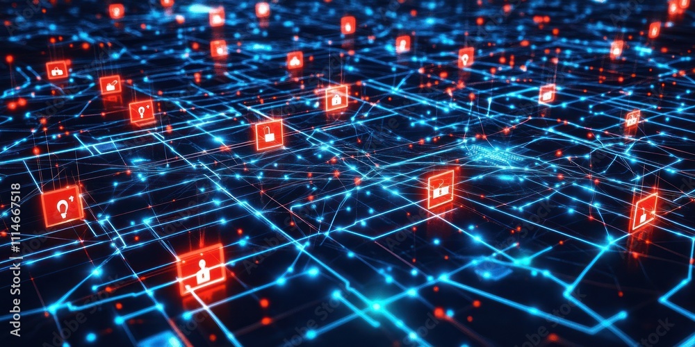 Aufkleber network data system represents global interconnectivity