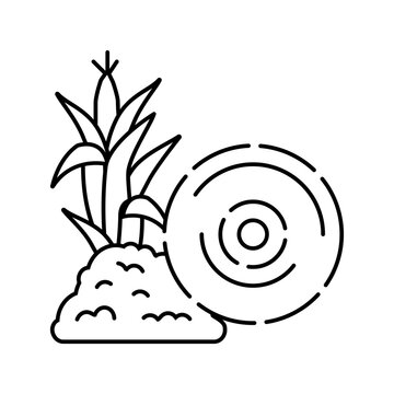 feedstock biomass line icon vector. feedstock biomass sign. isolated contour symbol black illustration