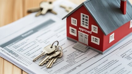 Approved Home Loan Keys And House Model