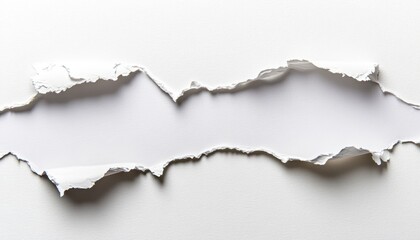 White Paper Ripped To Reveal A Blank Space