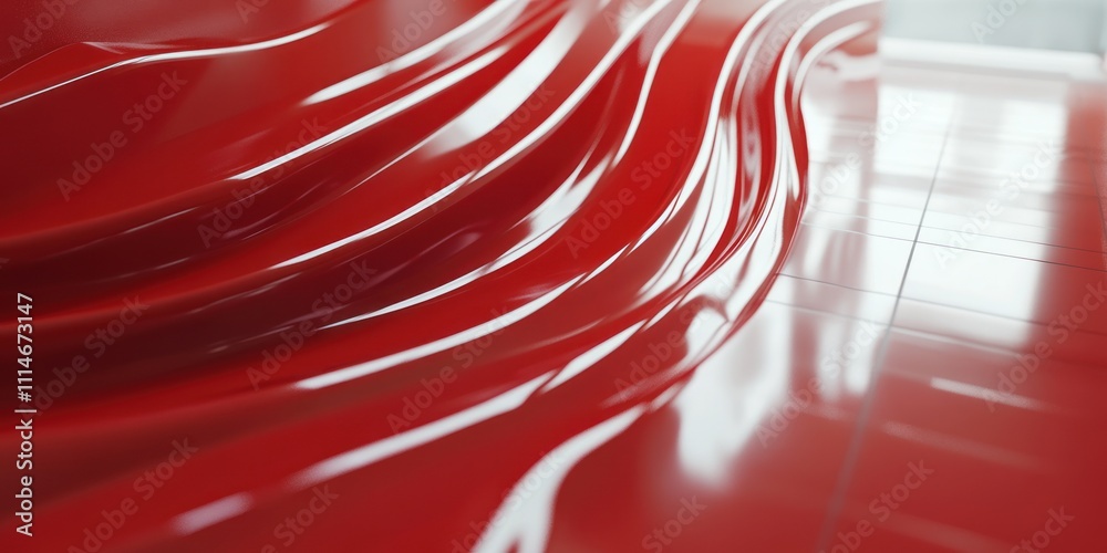 Poster Abstract Red Wave Form Design Surface Texture