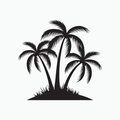 Palm trees icon simple style