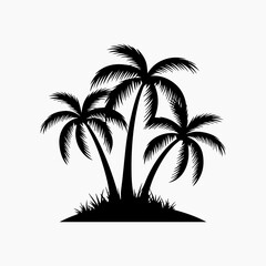 Obraz premium Palm trees icon simple style