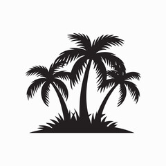 Palm trees icon simple style