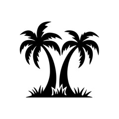 Fototapeta premium Palm trees icon simple style