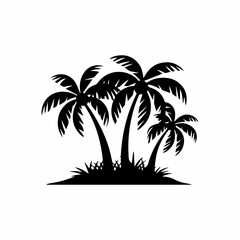 Fototapeta premium Palm trees icon simple style