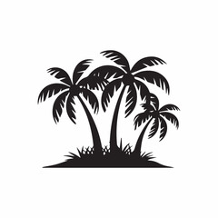 Palm trees icon simple style