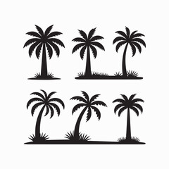 Fototapeta premium Palm trees icon simple style