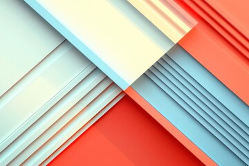 Fototapeta premium Abstract Geometric Design With Pastel Colors