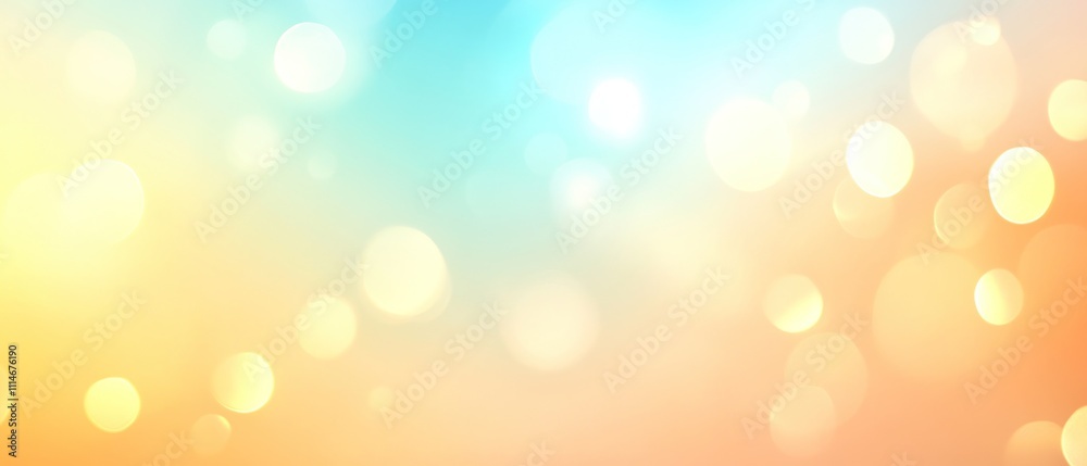 Aufkleber abstract pastel bokeh background with light circles