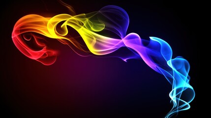 Fototapeta premium Abstract Rainbow Smoke Swirls Design Art