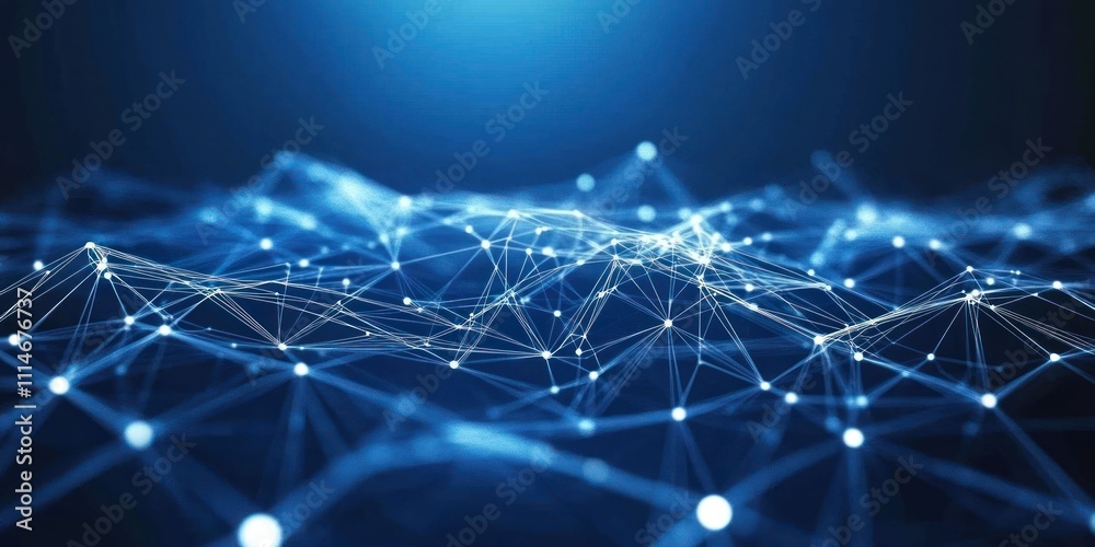 Poster Abstract Network Connections Digital Data Visualization