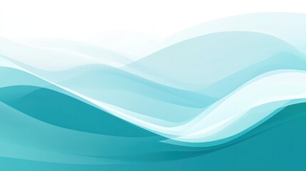 Obraz premium Abstract Teal Wave Background Design