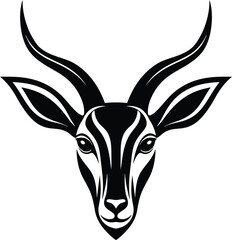 Minimalist gazelle head logo vector vector 