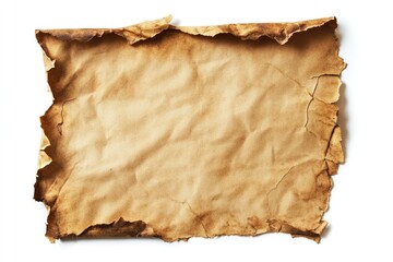Aged Brown Paper Scroll Shows Time and Texture