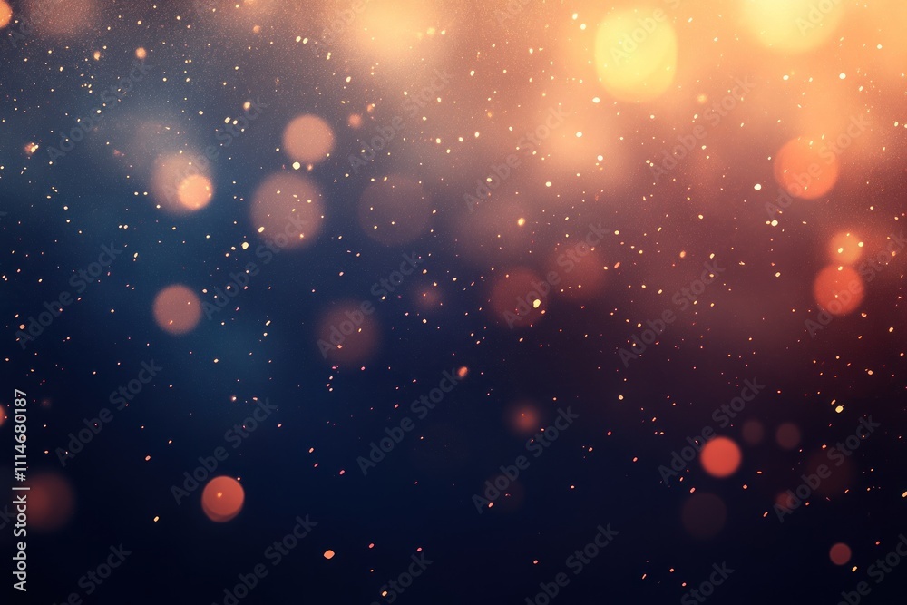 Poster abstract background with golden lights and sparkles