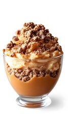 Food, Sweet Potato Casserole, on White Background, Photo Realistic, Wallpaper, Cover and Screen for Smartphone, PC, Laptop, 9:16 and 16:9 Format