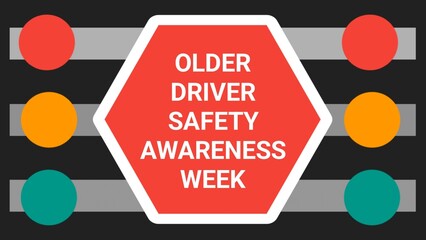 Older Driver Safety Awareness Week web banner design illustration 