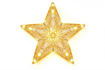 Elegant Illuminated Holiday Star Decoration with Intricate Patterns