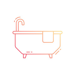 Fototapeta premium Bathtub vector icon