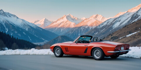 Naklejka premium Elegance in Motion: A Journey with Luxury Cars