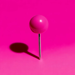 Push Pin with a Magenta Background: Colorful Essentials for Your Noticeboard