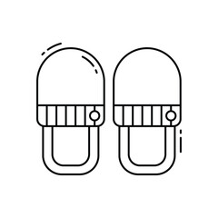 Slippers vector icon