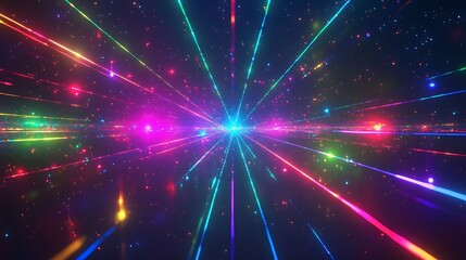 Obraz premium Stunning cosmic scenery illuminated by vibrant laser lights picture