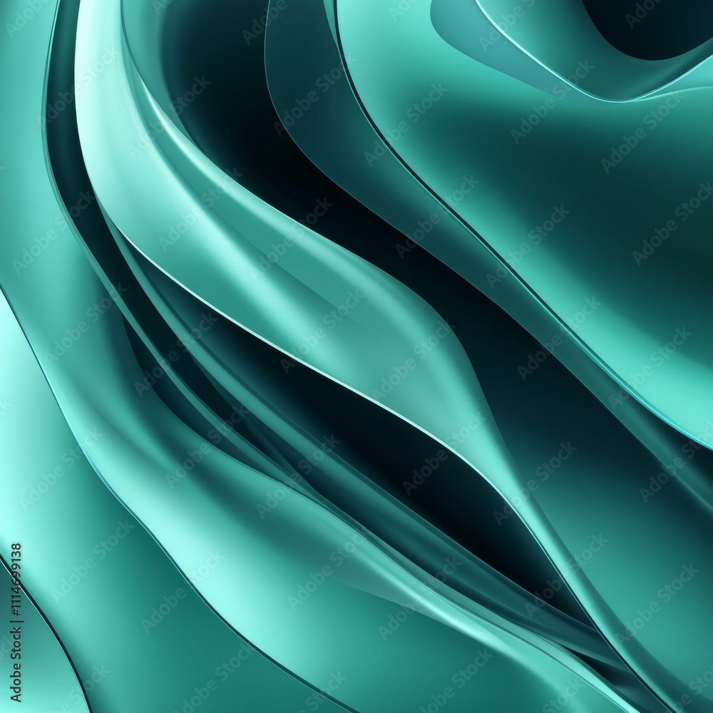 Leinwandbilder teal liquid color background design for landing page site. fluid gradient shapes composition. futuri
