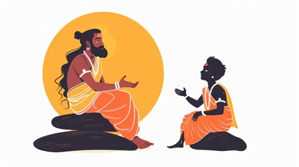 Sage and Disciple: A Moment of Guidance