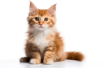 Obraz premium Cat isolated on clear white background