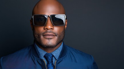 Obraz premium confident businessman in stylish sunglasses